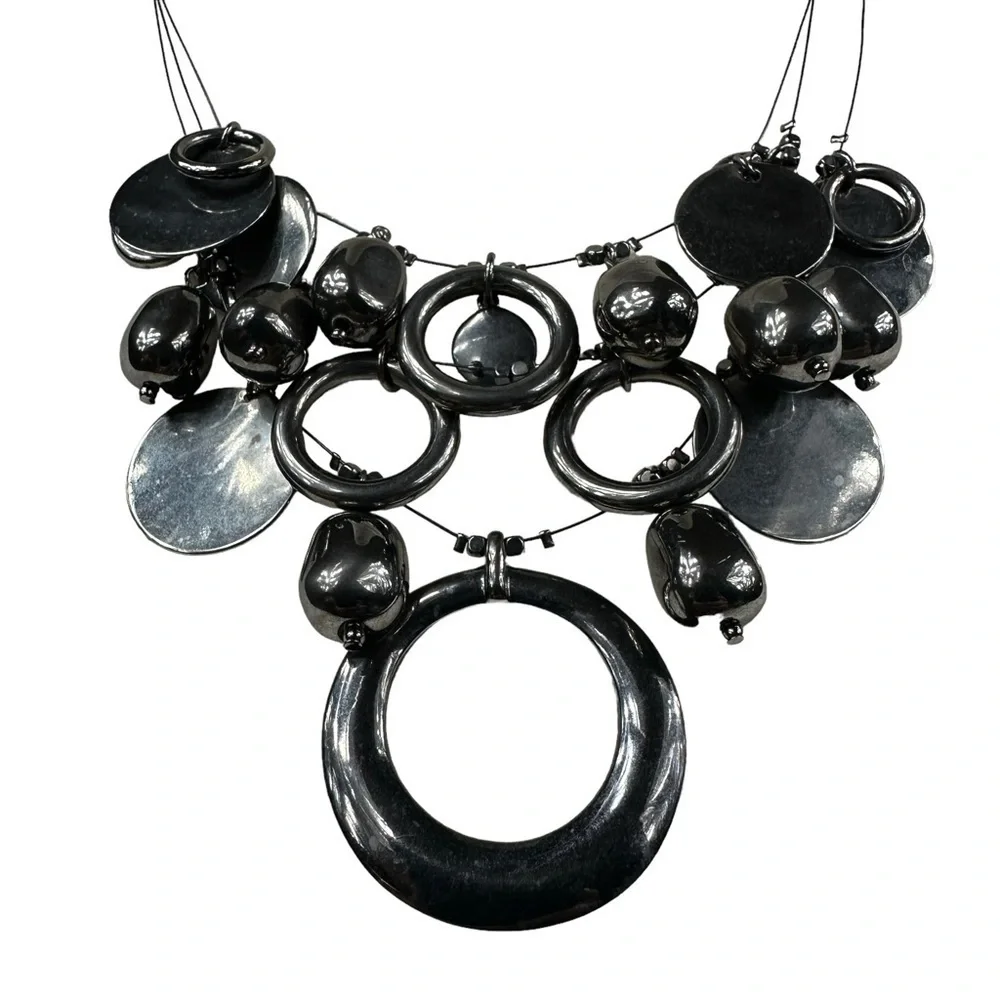 Five Beautiful Necklaces, Pearls, Tassels, CZ, Purple Stone